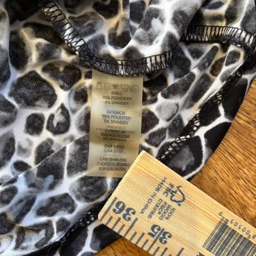 Black and White Calvin Klein Women's animal print sleeveless top - Picture 7 of 8